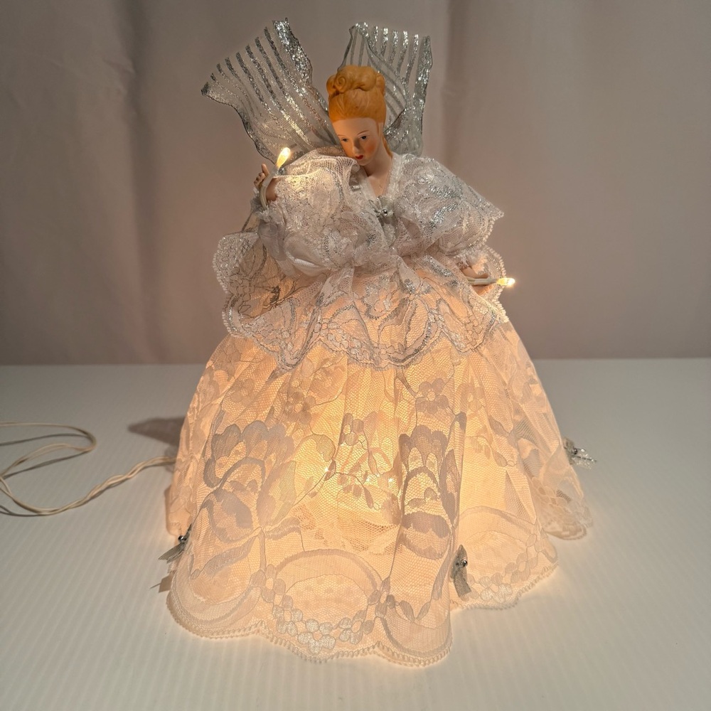 Lighted Angel Christmas 11' Illuminated Tree Topper Tabletop Decor